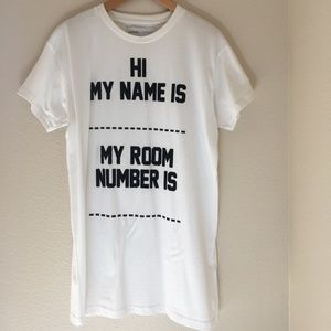 💛Topshop x Ashish White Graph T-shirt Dress